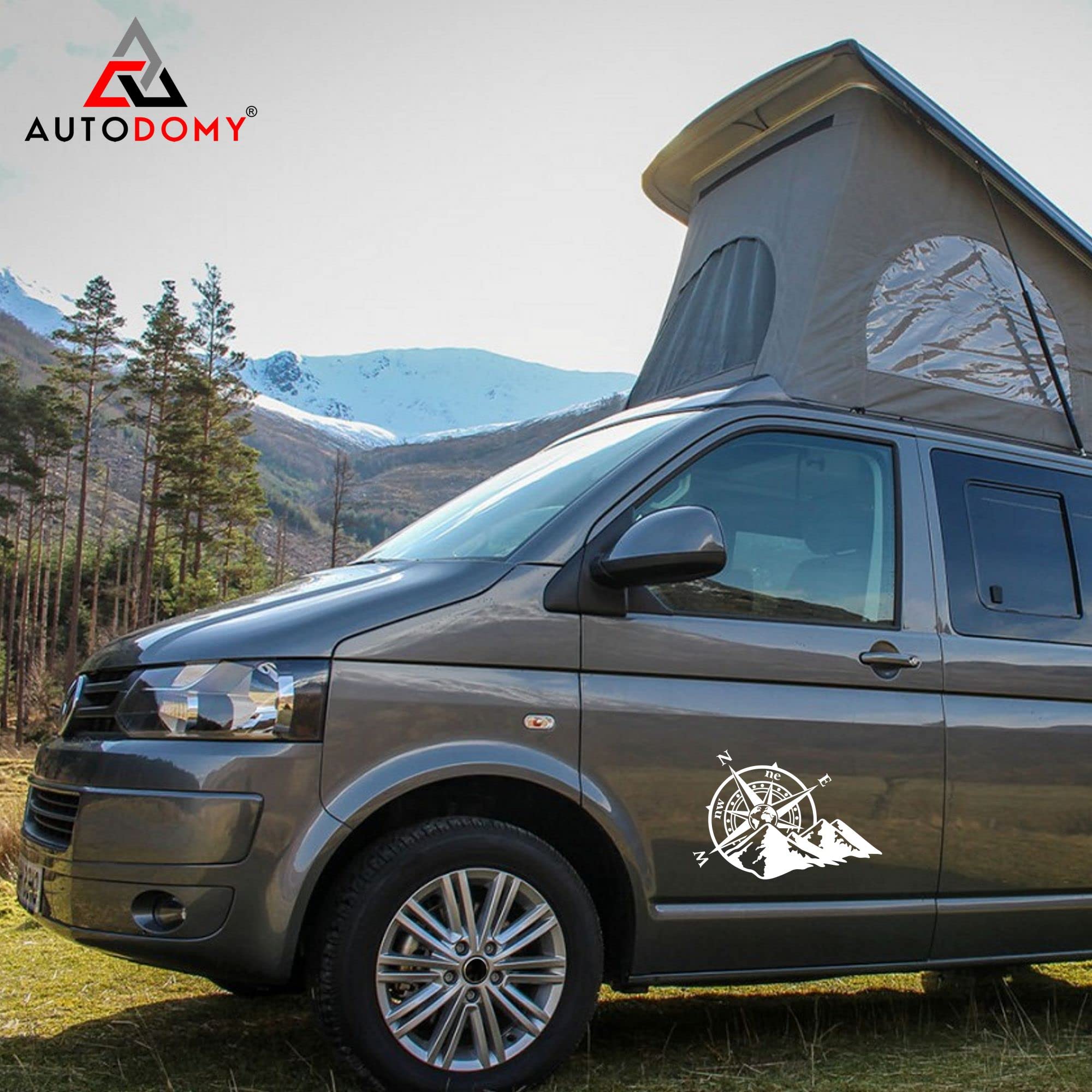 Adesivo Rosa Dei Venti Auto 2 Pezzi - 39x27cm Resistente A Pioggia E UV - Foto 8