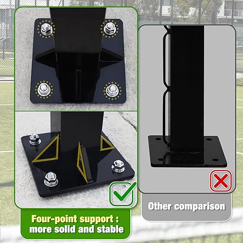 Miniatura 4 de Postes y red Pro Pickleball - Sistema de pickleball de aleación de aluminio red de nailon profesional de 22 pies y 2 postes de pickleball de brida