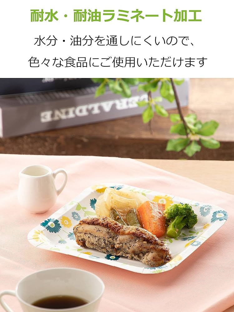 Amazon.co.jp: ストリックスデザイン 紙皿 使い捨て スクエア 10