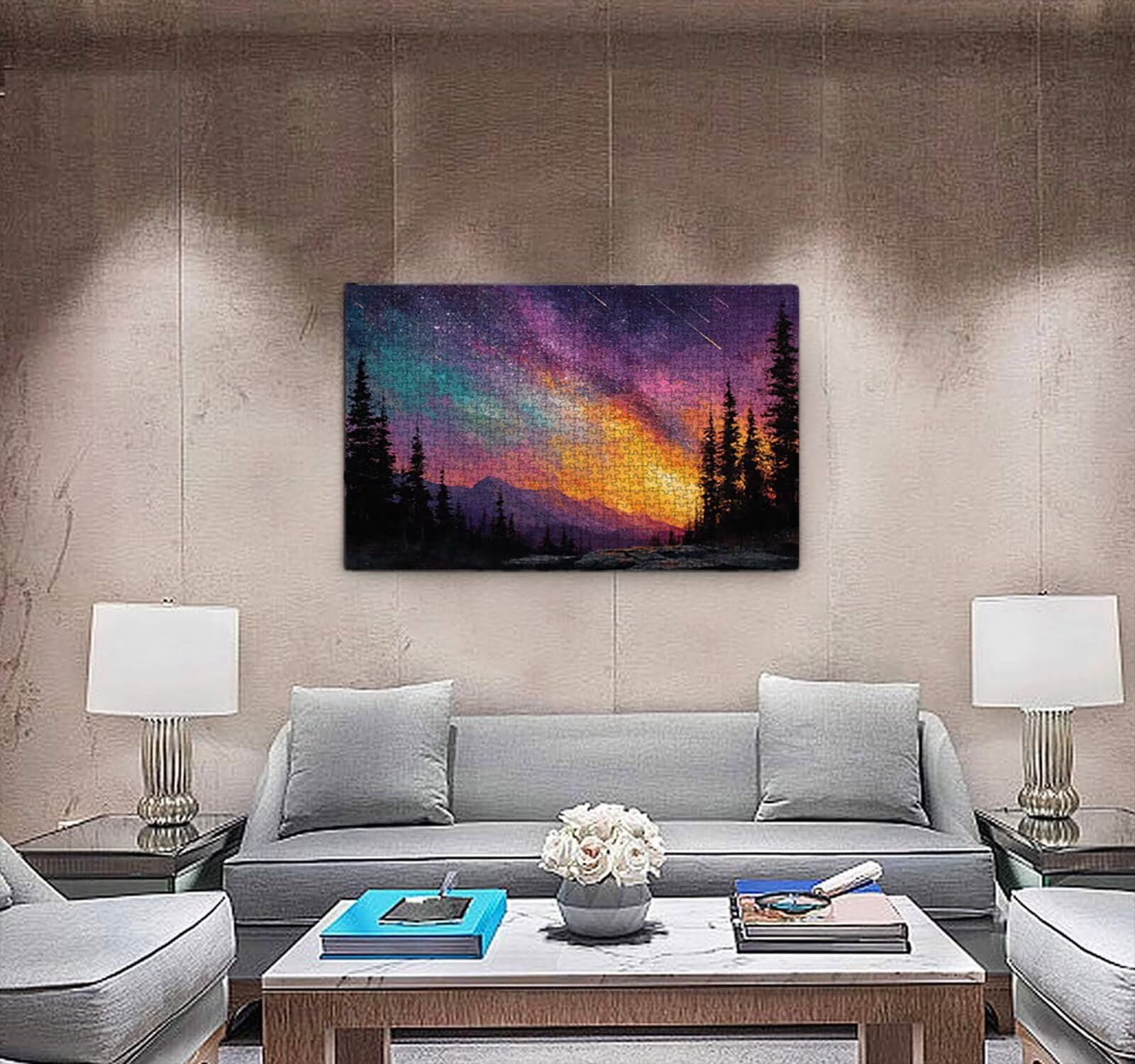 Puzzle 1000 sztuk, 3D Gwiazda Góra Puzzle dla Dorosłych Wyzwanie, Artystyczne Puzzle Edukacja, Zabawne I Stymulujące Dekoracyjne Puzzle dla Rodziny, jako prezent i dekoracja ścian R6KH896