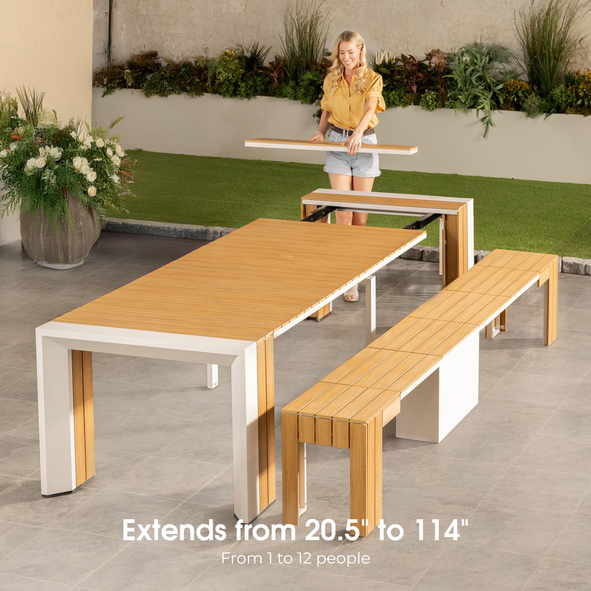 Amazon.com: Transformer Table - Extendable Outdoor Dining Set, up