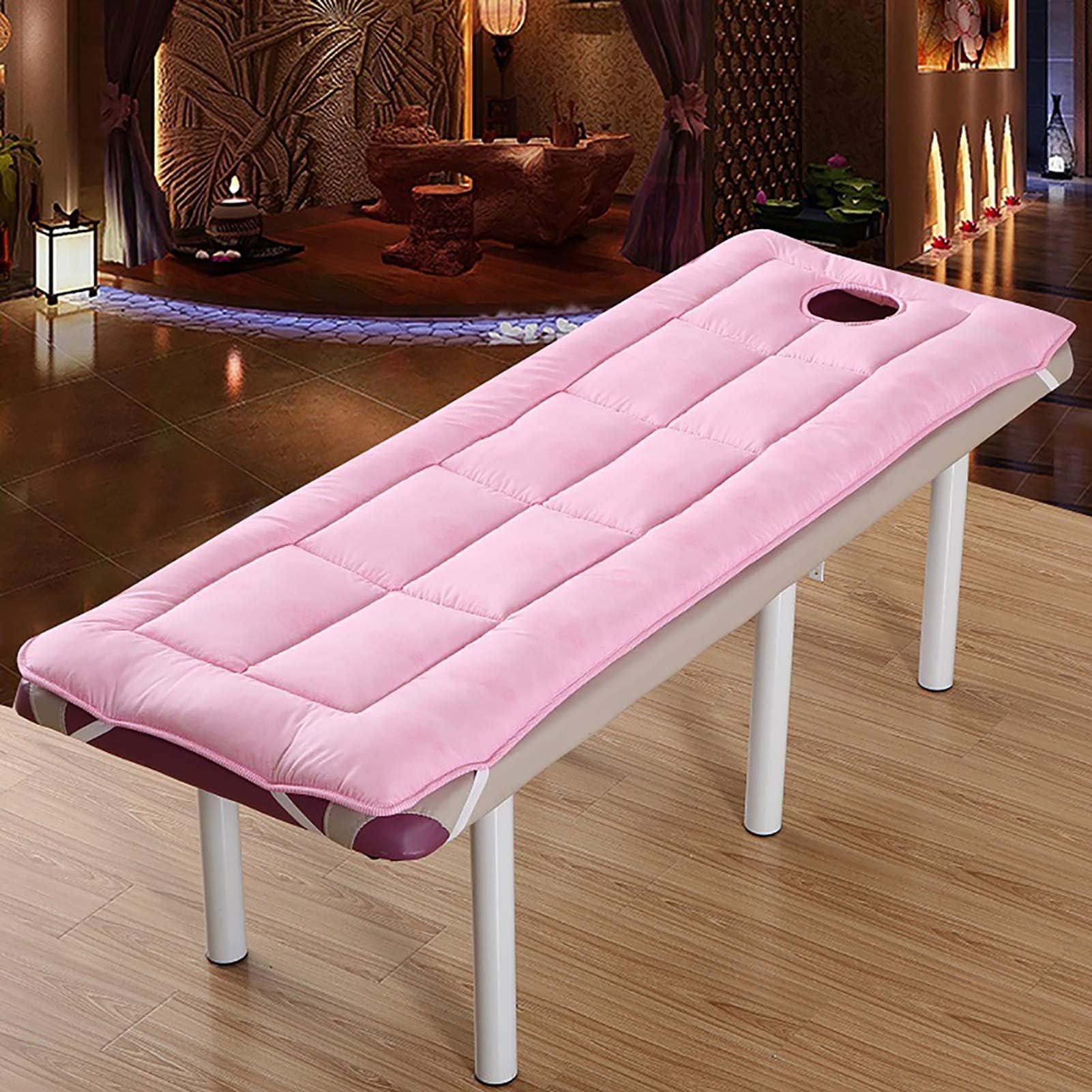 Cotone Soffici Bellezza Materasso,Traspirante Futon Tatami Materassino Spa Massaggio Scrivania Pad di Protezione-Rosa 70x190cm(28x75inch)
