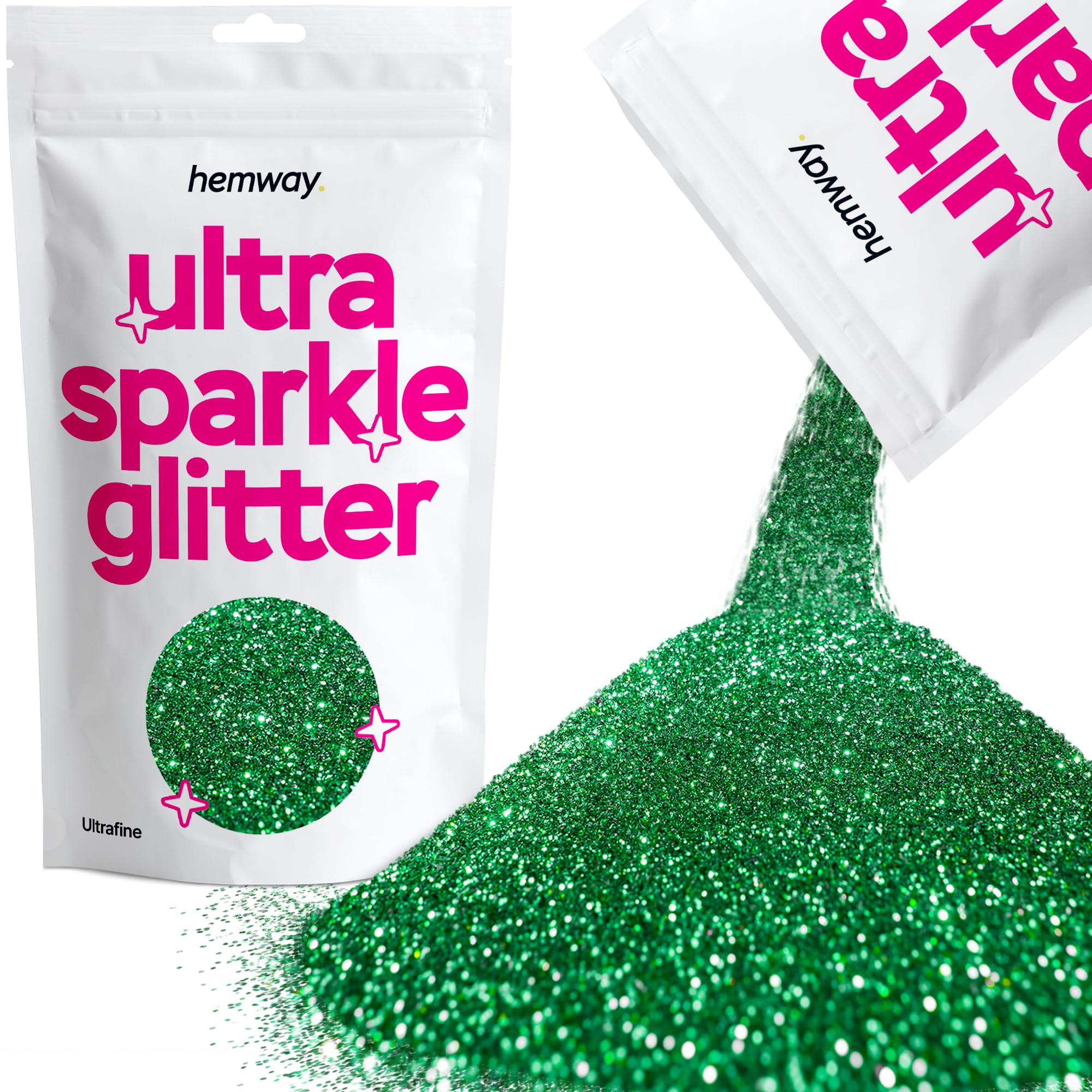 Hemway Ultra Sparkle Glitter Baby Pink Iridescent 100g Fine | Glitter for Arts & Craft, Makeup, Nail Art, Crafting, Card Making, Sparkle Decoration — view 180