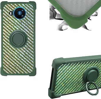 Case for Nokia 8.3 5G Case Compatible with Nokia 8.3 5G Phone Case PC backplane + Silicone Soft Frame Cover [360 Metal Ring, Magnetic Car Mount] TZZH-LV