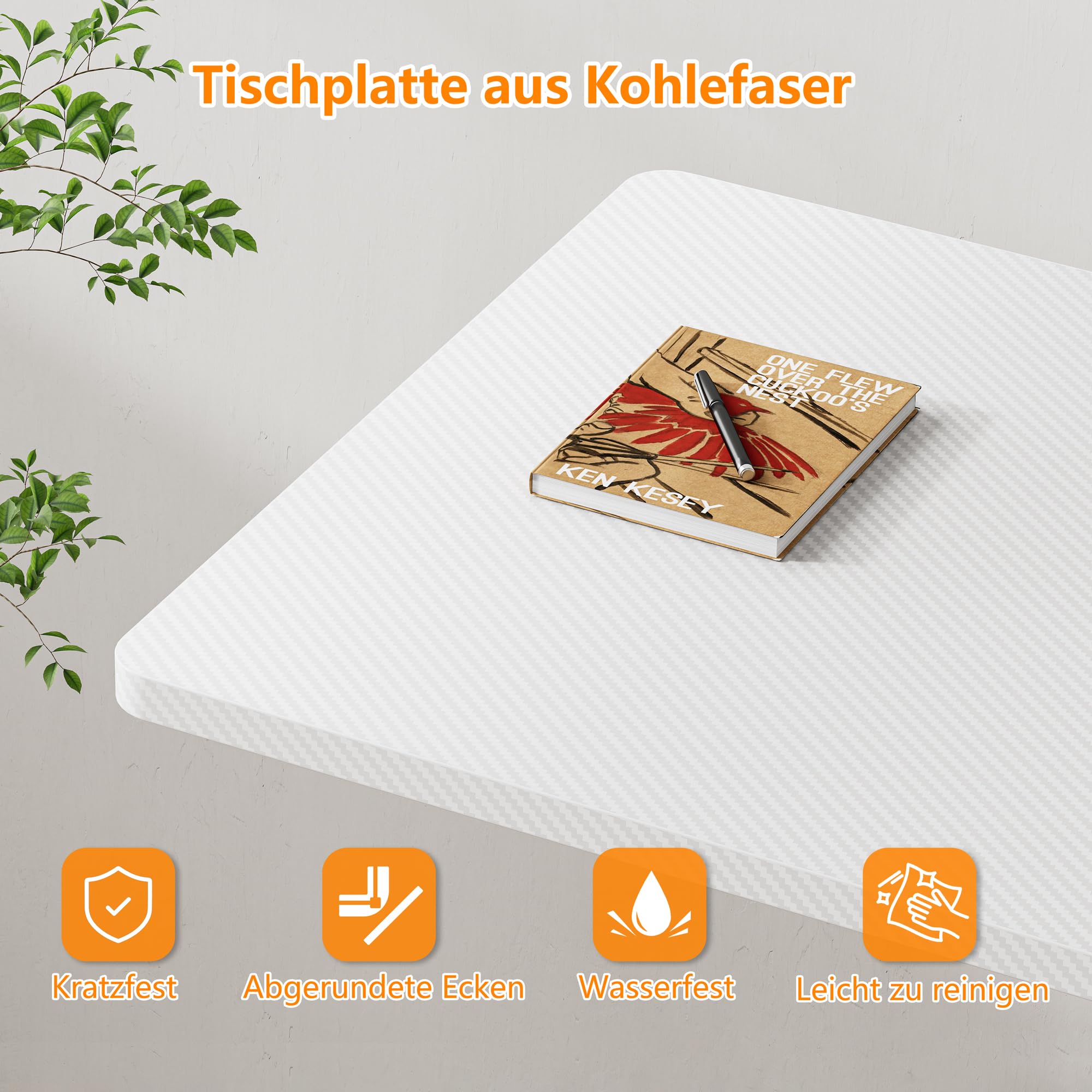 HOMIDEC Höhenverstellbarer Schreibtisch mit Rollen, Tisch Computertisch Stehpult Schreibtisch Höhenverstellbar für Walking Pad Laufband für Zuhause, PC Tisch Klein für Home Office, 80 x 40 cm, Weiß