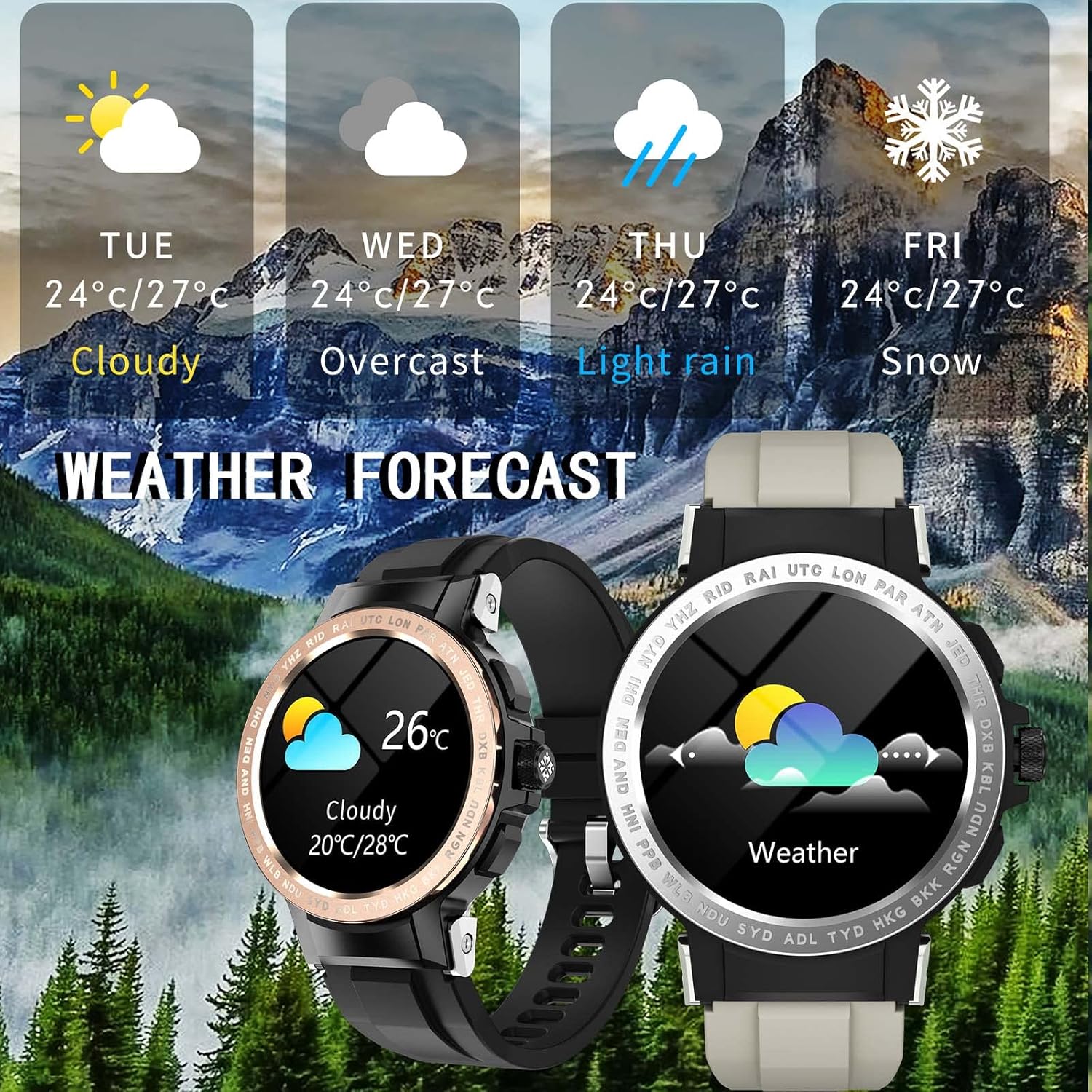 Smartwatch Uomo. Orologio Fitness Tracker 1,28 Pollici Hd Touch Screen.24 Modalità Sport Impermeabile. Elegante Smartwatch Con Rilevamento Della Frequenza Cardiaca Per Telefoni Ios e Android