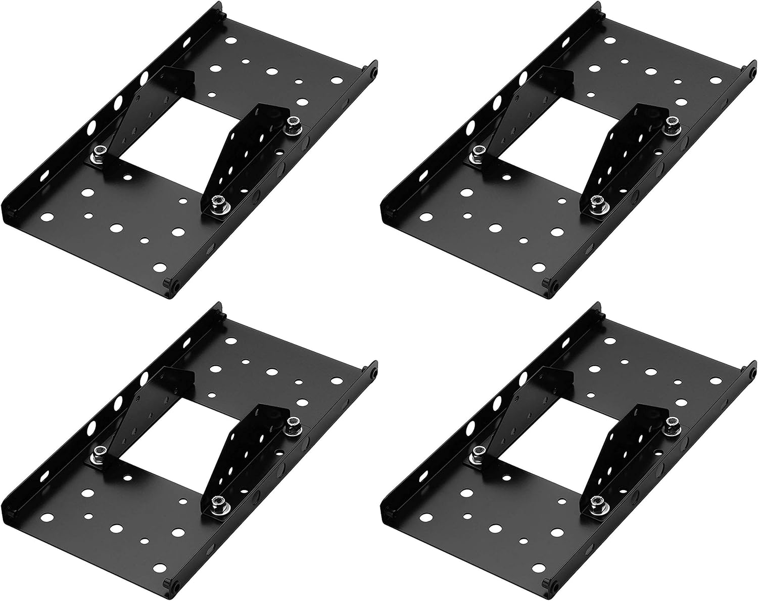 Architectural Mailboxes 7540B-10 Mailbox Adapter Plate, 4" x 4", Black Pack of 4