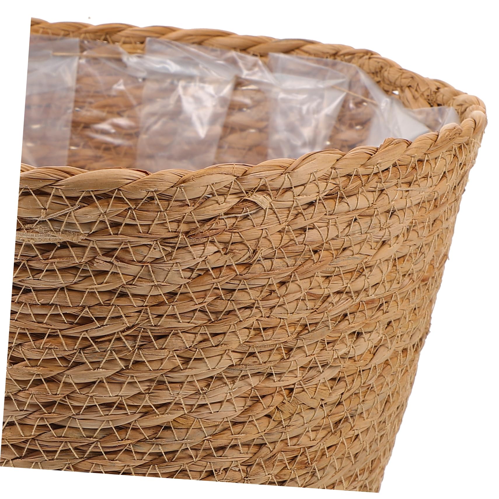 Happyyami 2 Macetas Tejidas de Paja para Plantas de Interior, Cestas Ligeras y Multifuncionales Diseño Clásico para Decoración en Floristerías y Hoteles