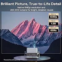 Vista 8 de Aurzen Roku TV Smart Projector with Wifi and Bluetooth, Roku Streaming Experience Built-in, 1080P FHD, Dolby Audio, Auto Focus & Keystone, Zoom