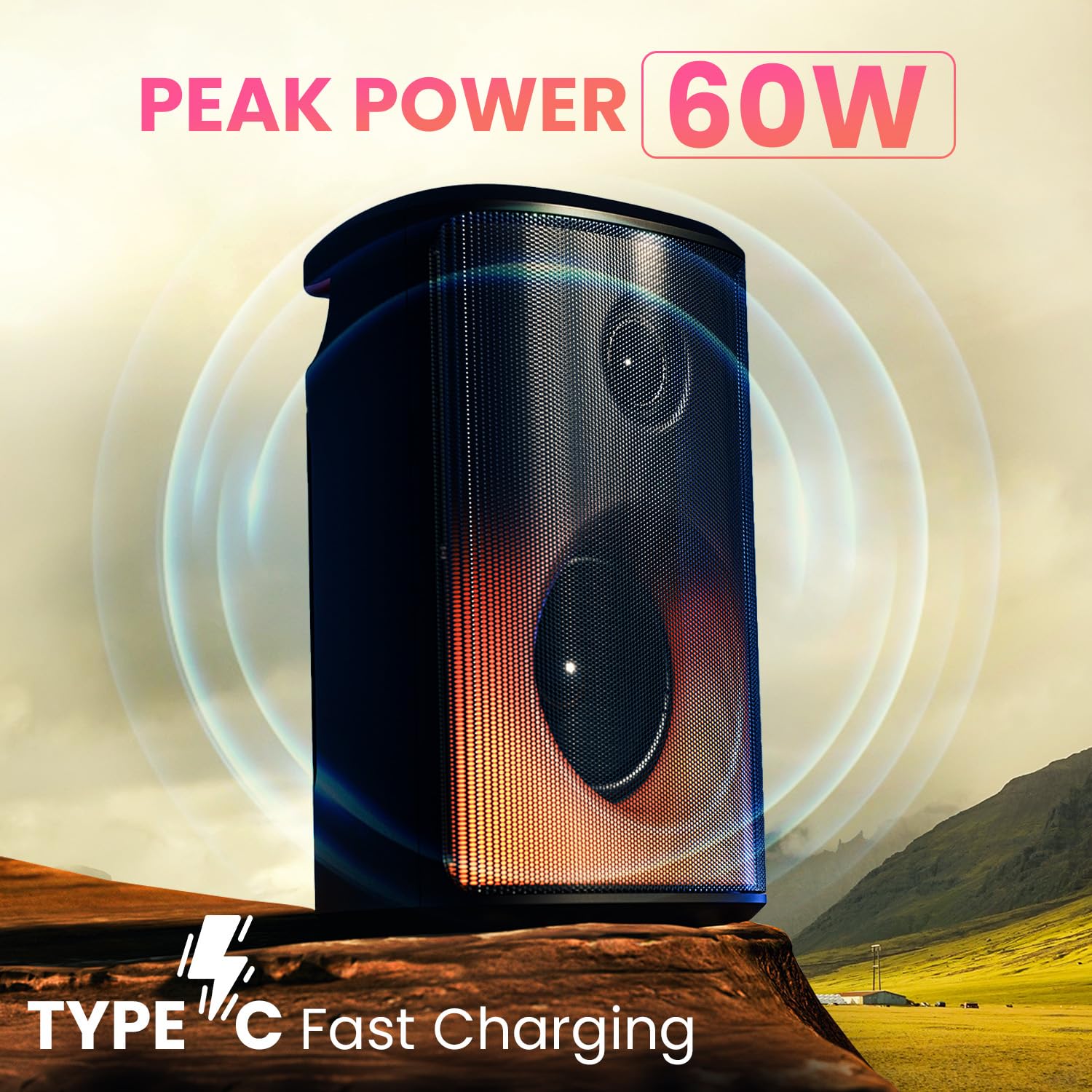 Portronics Dash 60w Bluetooth Party Speaker With Bass Boost