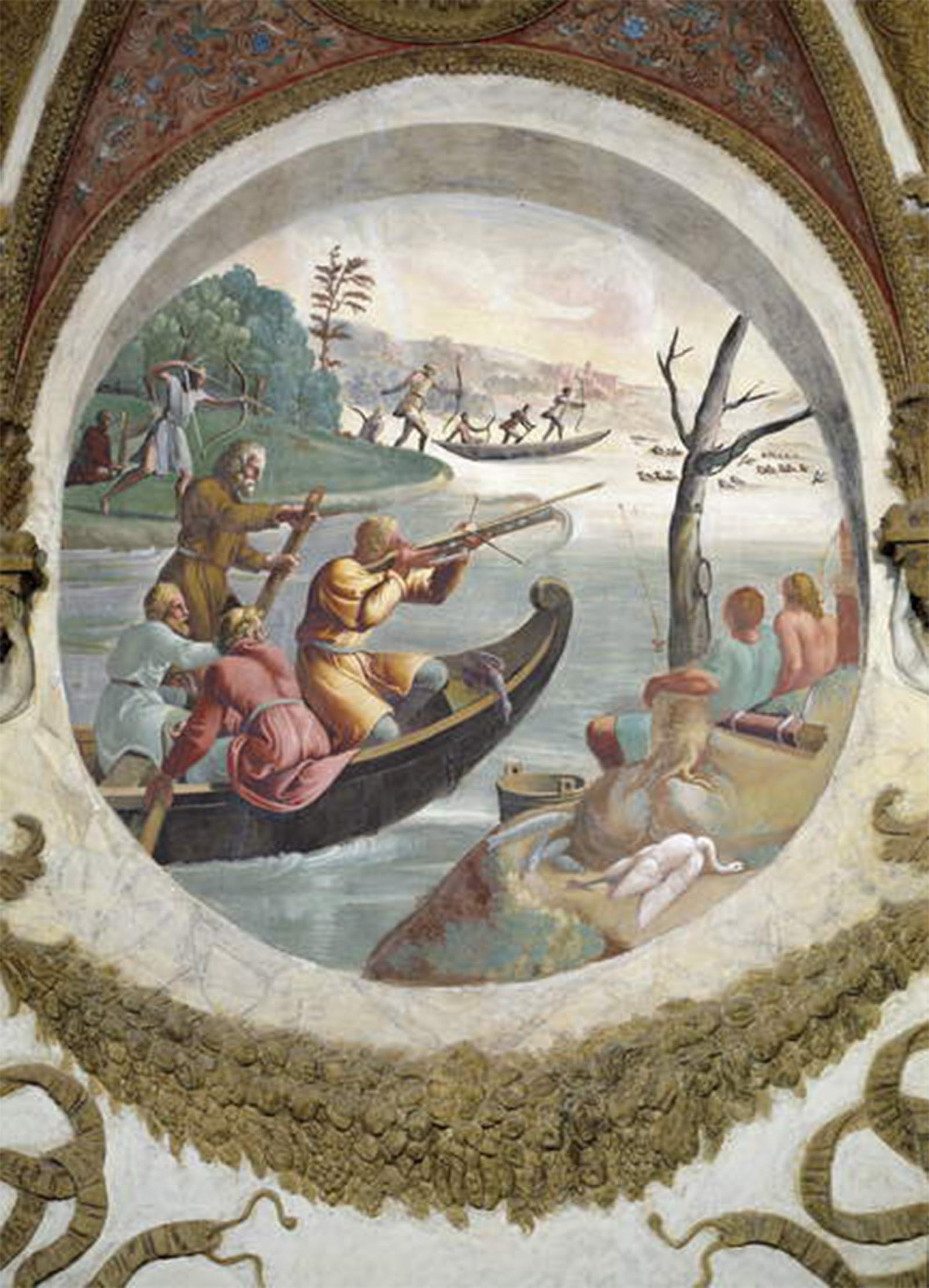 POSTERIIk Vintage Classic Picture Landscape Artwork the Constellation of Sagitta or the Arrow Will Be Skilled At Archery by Giulio Romano Portrait Canvas Painting for Office Home Decor 60x90cm