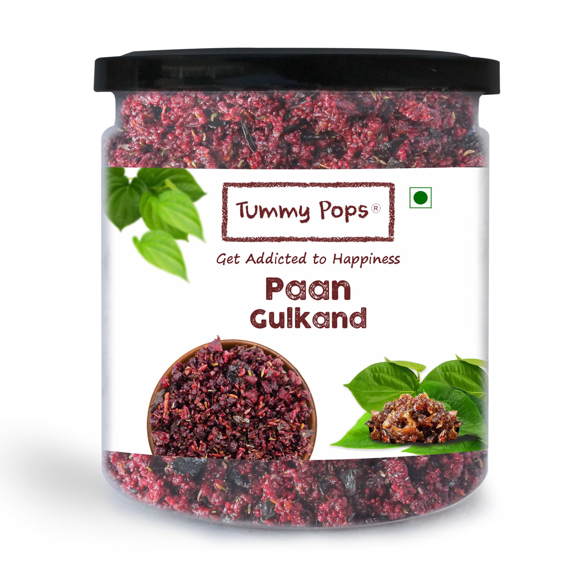 Tummy Pops| Premium Meetha Paan Without Supari | Hygienically Prepared & Packed | After Meal Digestives Mukhwas, Premium Handmade Sweet Mouth Fresheners (Paan Gulkand, (Pack Of 1) - 300 Gm