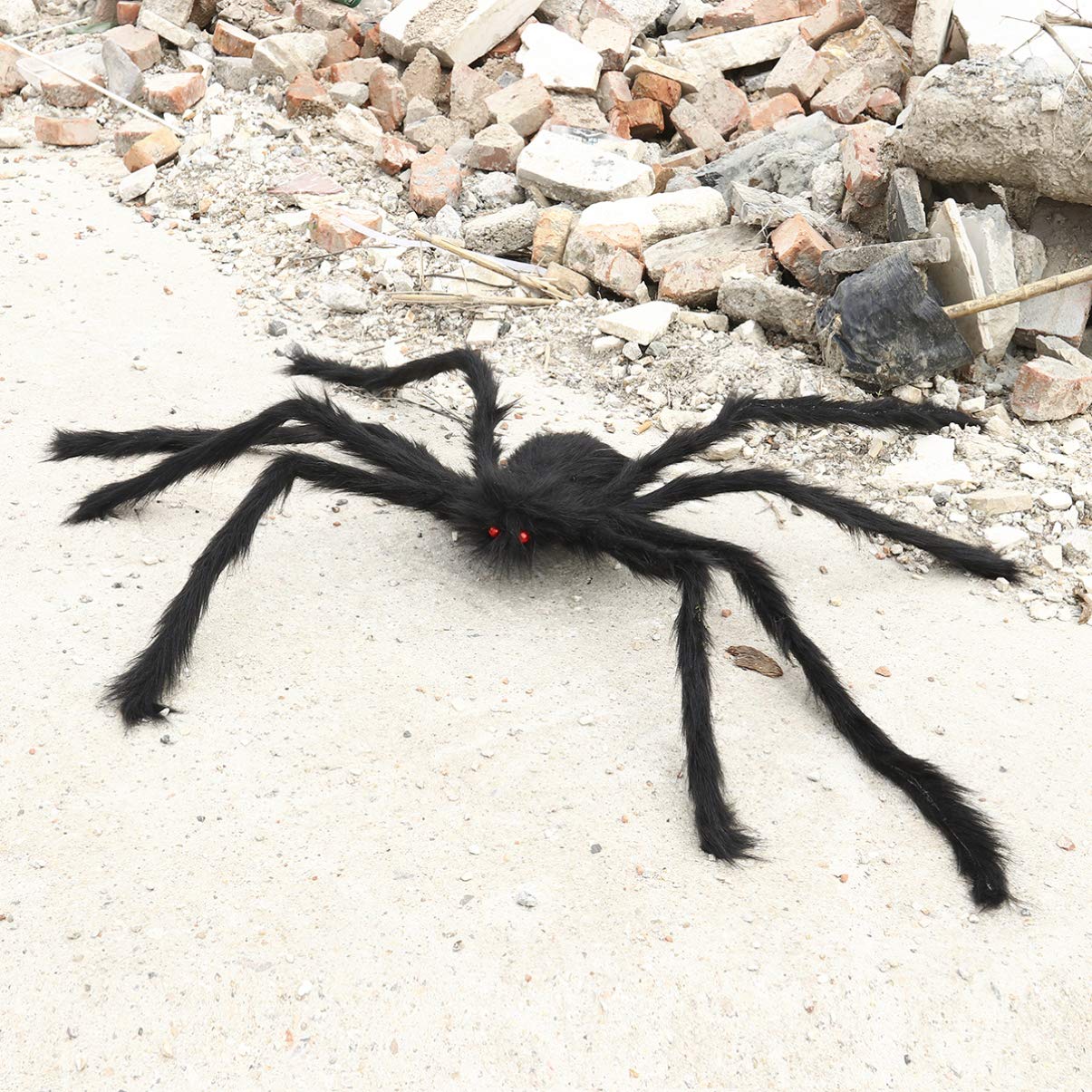 Riesige Halloween Spinne 1,9m - Gruselige Deko Mit Beweglichen Beinen