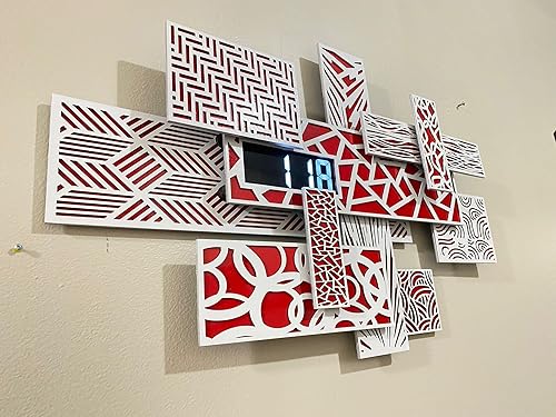 Miniatura 6 de Reloj de pared digital 3D Life Time 2023 Reloj de pared con diseño especial