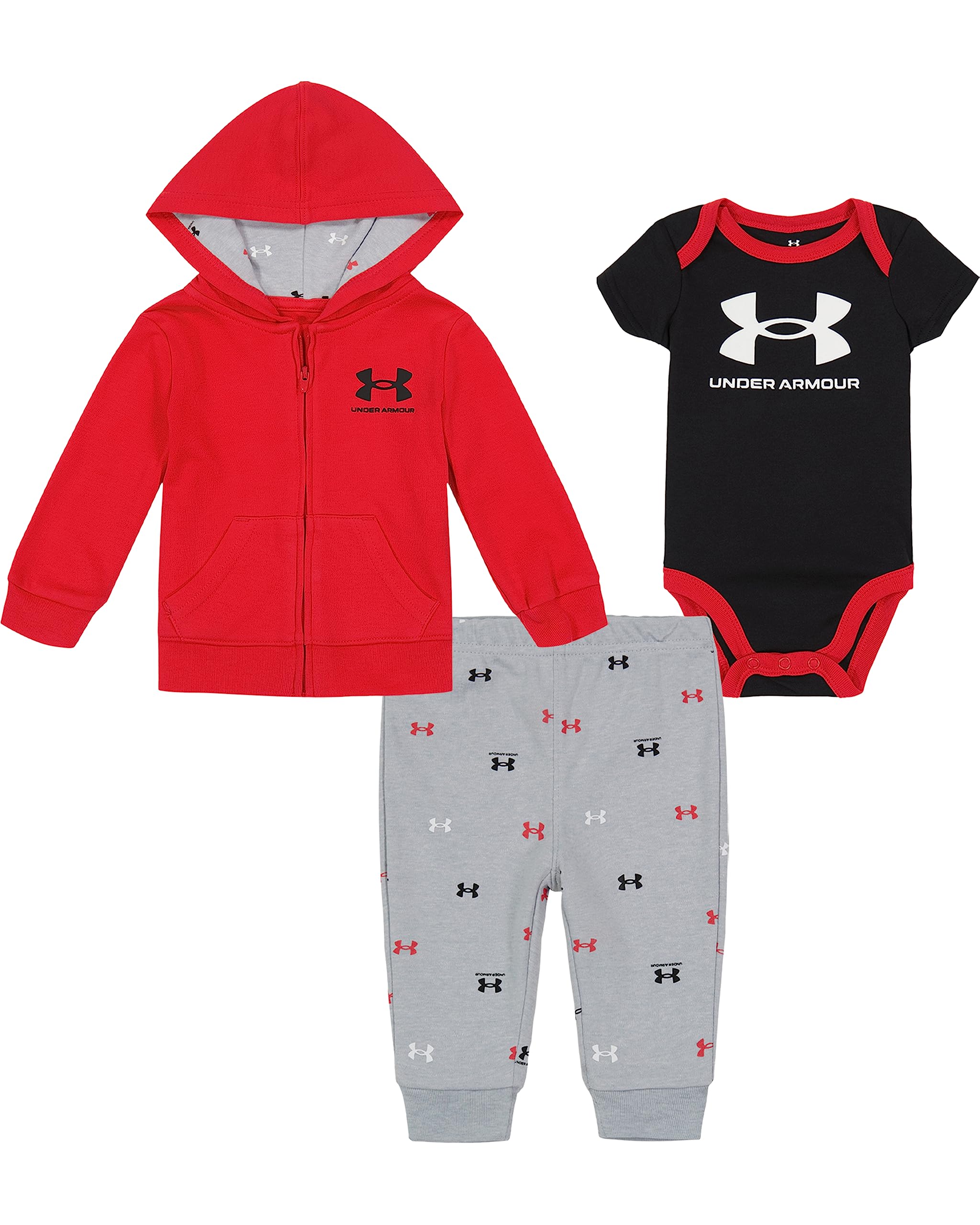 Under Armourbaby-boys 3-piece Set, Bodysuit, Graphic T-shirt and Shorts, Crew Neckline
