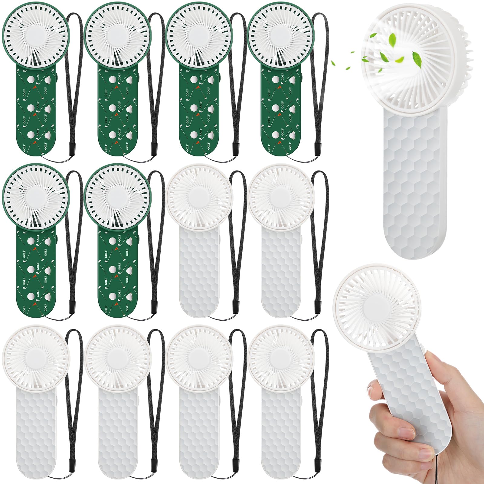 Éventails de golf portables lot de 12 mini ventilateurs de poche pour sac à friandises