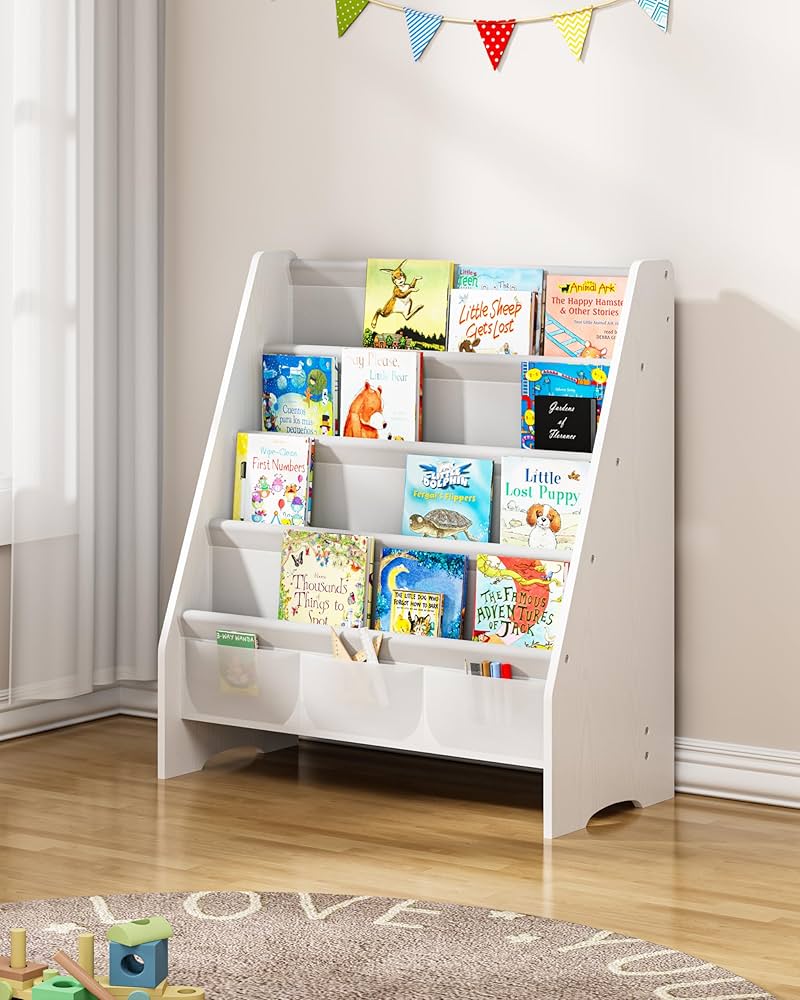 Amazon.com: SEIRIONE Sturdy Kids Bookshelf,4-Tier Book Shelf