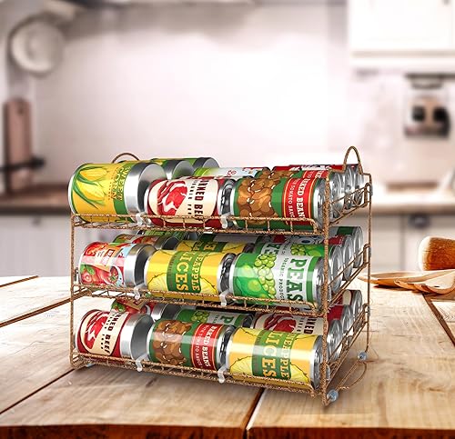 Miniatura 2 de Utopia Kitchen Organizador de latas apilable, con capacidad para hasta 36 latas para cocina, armario o despensa (blanco)