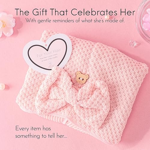 Miniatura 7 de Happy Lolli Power Shower - Juego de regalo  Accesorios de baño esenciales para la universidad para mujeres y adolescentes  Incluye toalla corporal,