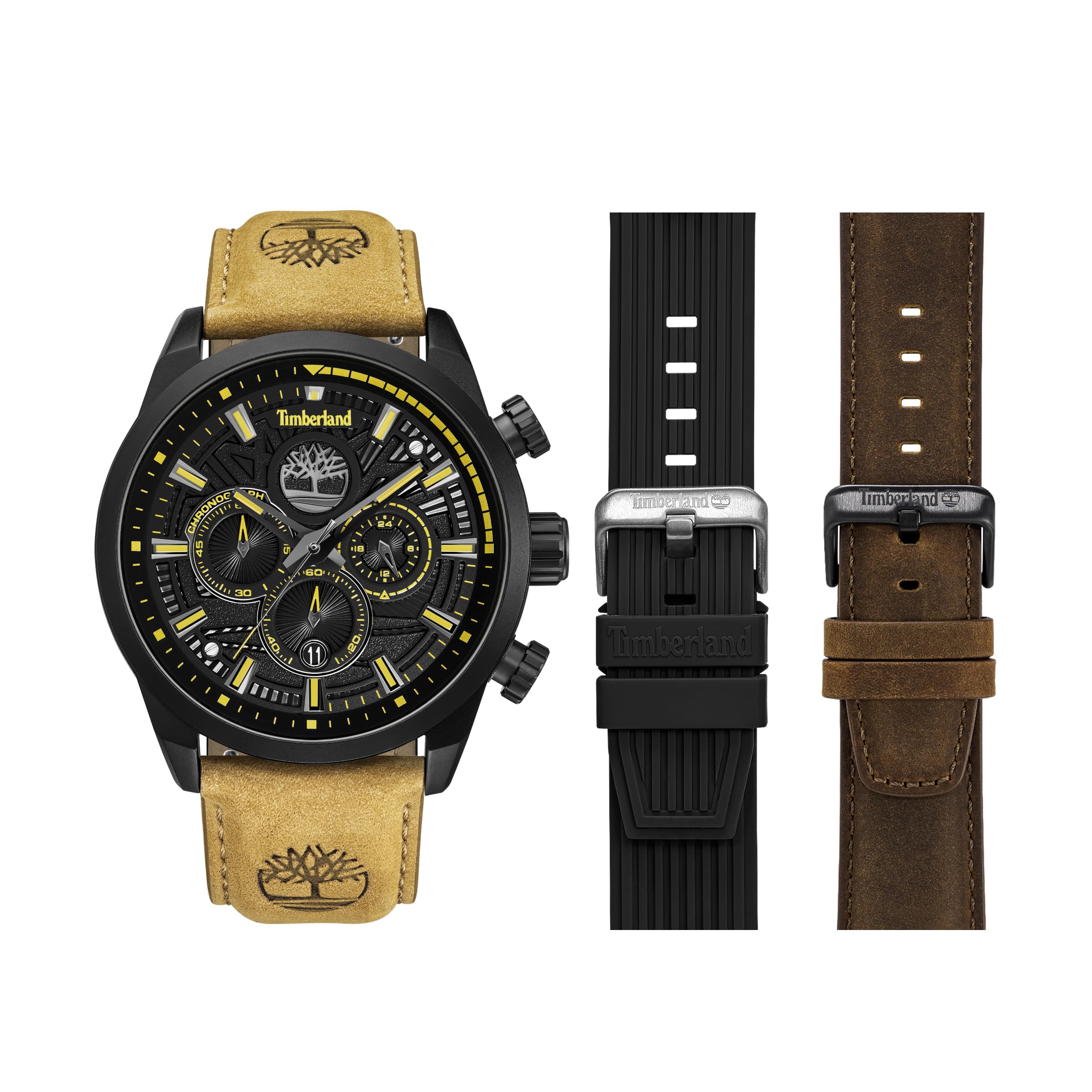 timberland Henniker Ii | Analog Black Dial | Date Display | Chronograph | Multicolor Leather Strap | Quartz Watch for Men - TDWGQ00949X0-picture-23