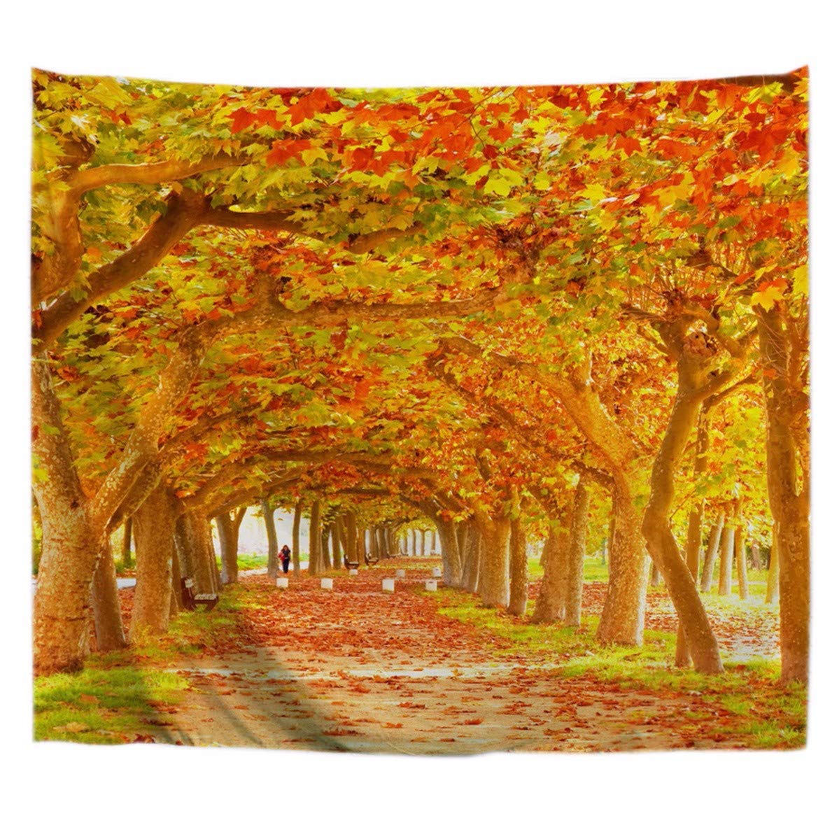 A.Monamour Tropical Dark Green Banana Palm Tree Leaf Plants Themed Print Fabric Tapestry Wall Hangings Blanket Bohemian Bedspread Cover Hippie Beach Towels Bedroom Living Room Dorm 153X102Cm/60"X40" — view 16