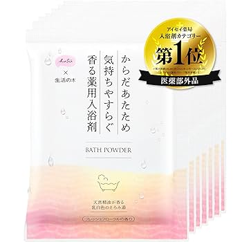 入浴剤 薬用入浴剤森の香り 芽吹く森の香り 黄緑色の湯色 -イオンの