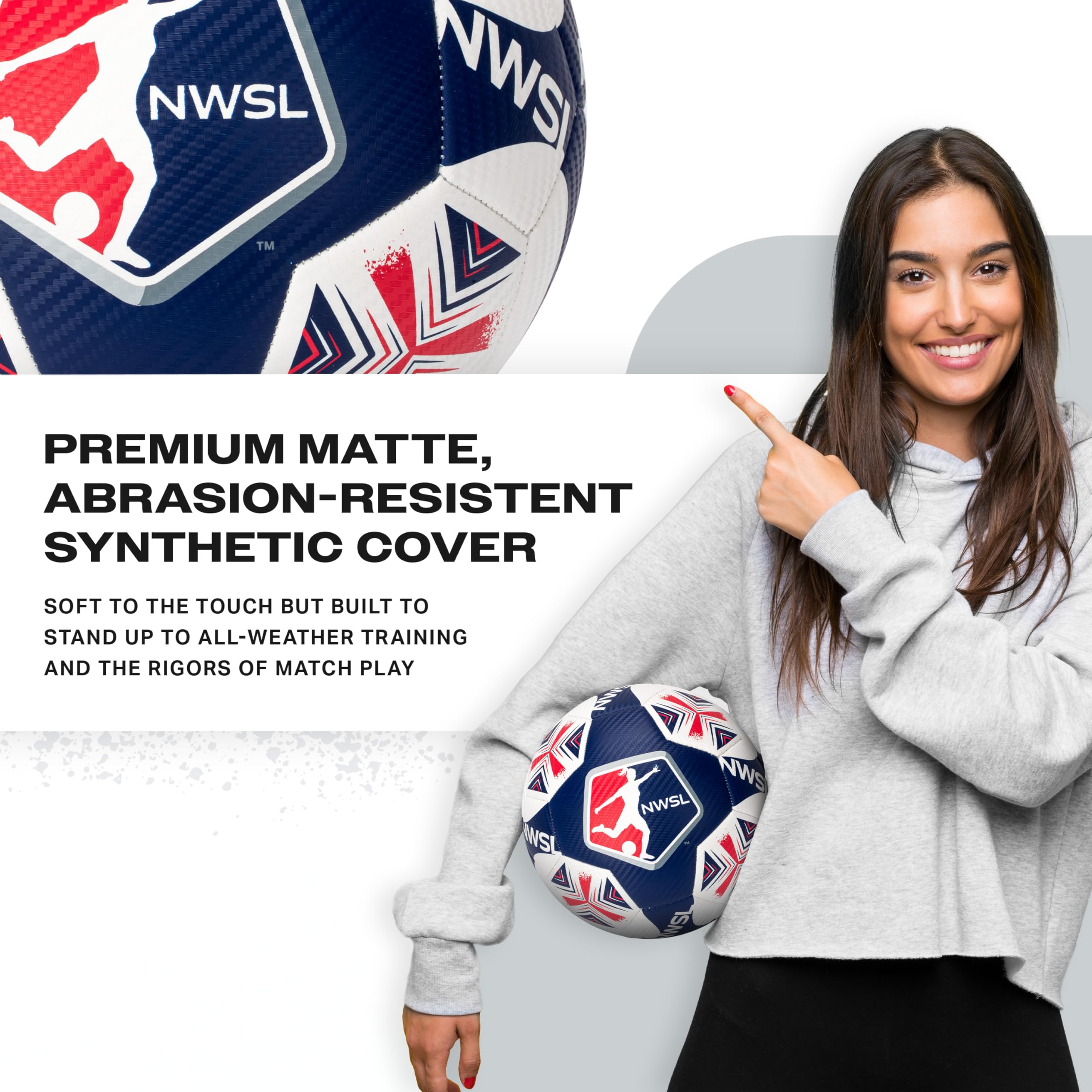Franklin Sports NWSL Team Soccer Balls - Palloni da calcio per bambini e adulti, per ragazzi e ragazze, ufficiali NWSL Team, disponibili nelle misure ufficiali 5 o mini 1