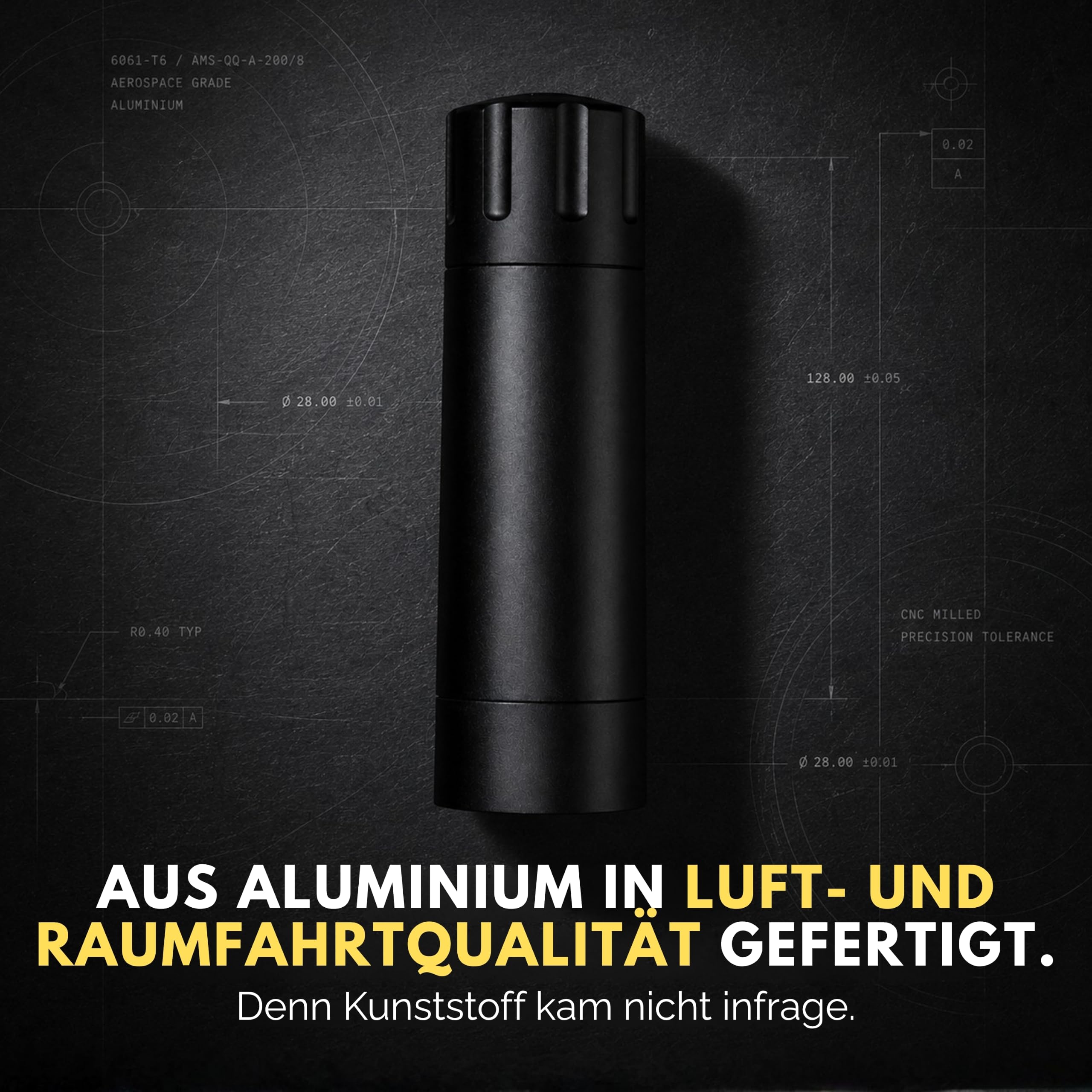 MANNKITCHEN Pepper Cannon Pfefferkanone Professionelle Pfeffermühle, hochbelastbar und leistungsstark, mahlt 10-mal mehr Pfeffer, für Steaks, Grillpartys und mehr