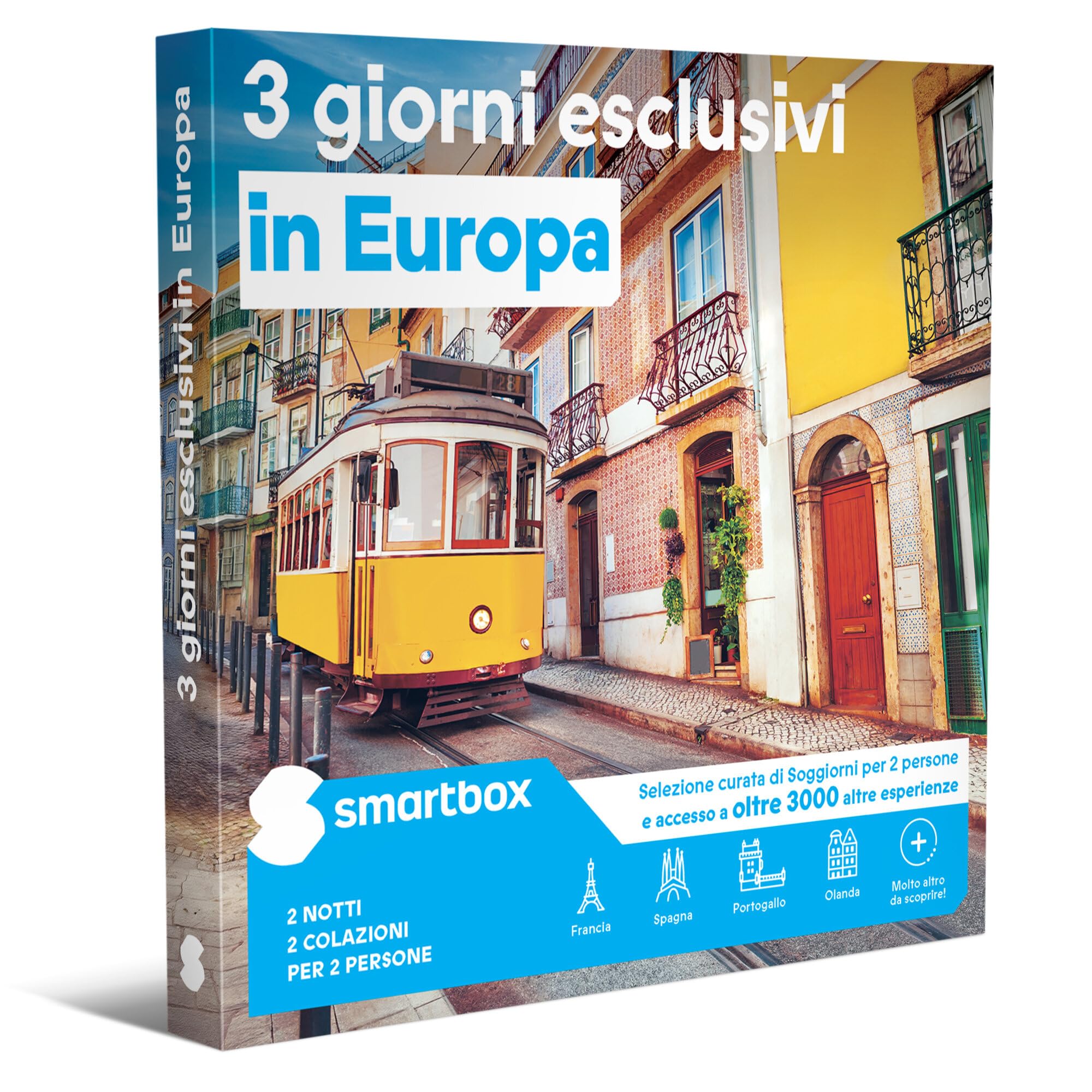 Smartbox - Cofanetto Regalo 3 Giorni esclusivi in Europa - Idea Regalo Originale - Due Notti con Colazione per 2 Persone