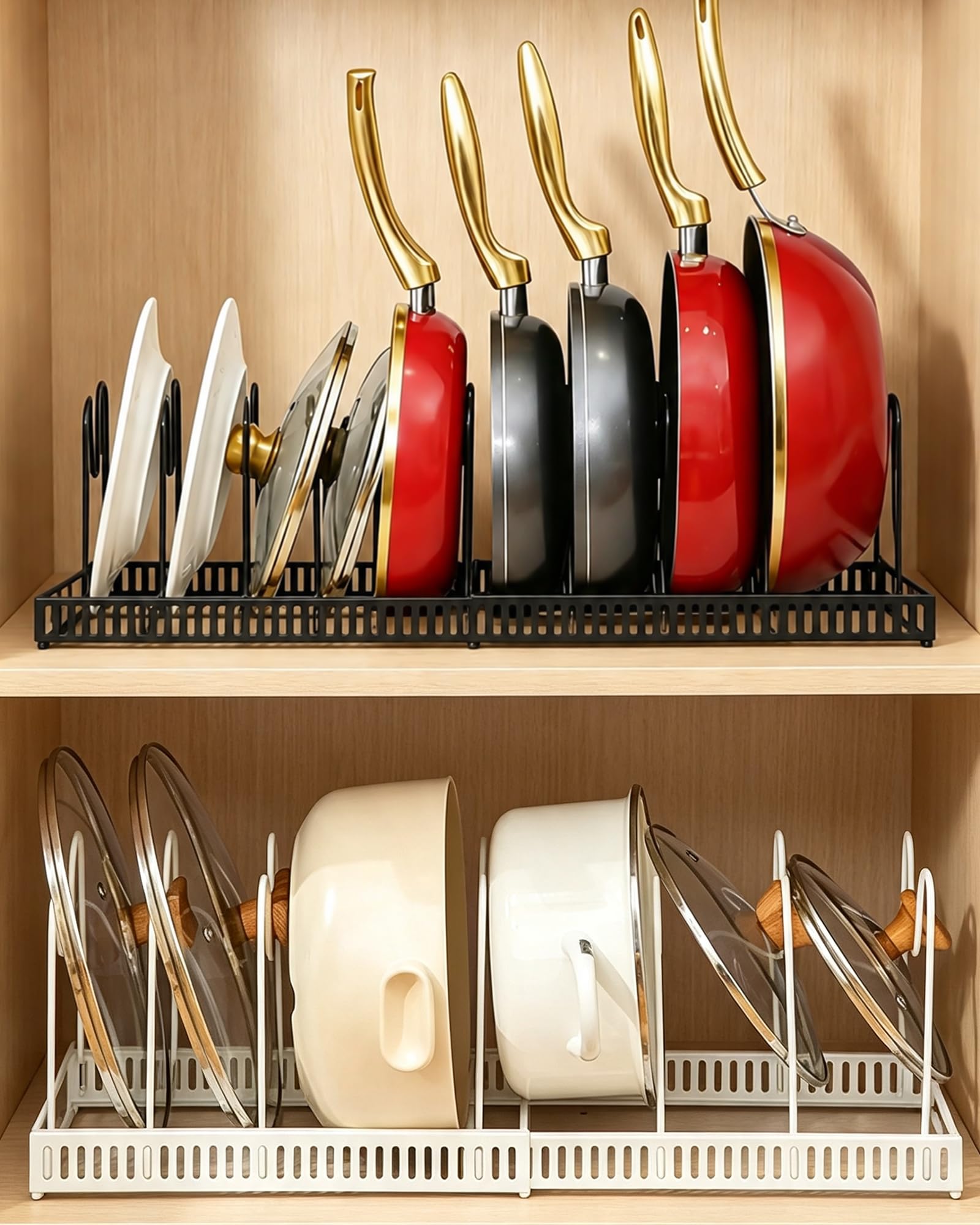 Photo 1 of HuuDraLono 2 Pack Expandable Pot and Pan Organizer