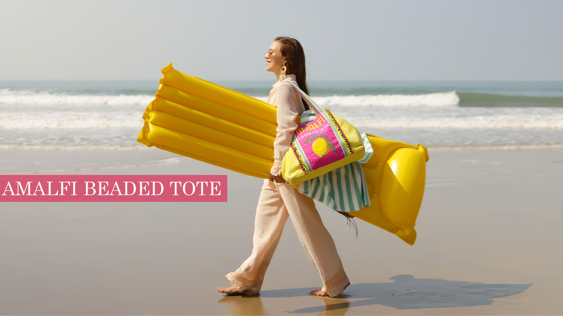 Bolso Tote con cuentas Amalfi America & Beyond 24" x 13" x 6" miniatura 7