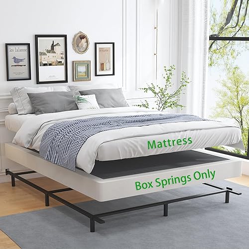 Miniatura 5 de ALDRICH Base de colchón de metal resistente de 5 pulgadas, capacidad máxima de peso de 3000 libras, antideslizante, sin ruido, fácil de montar,