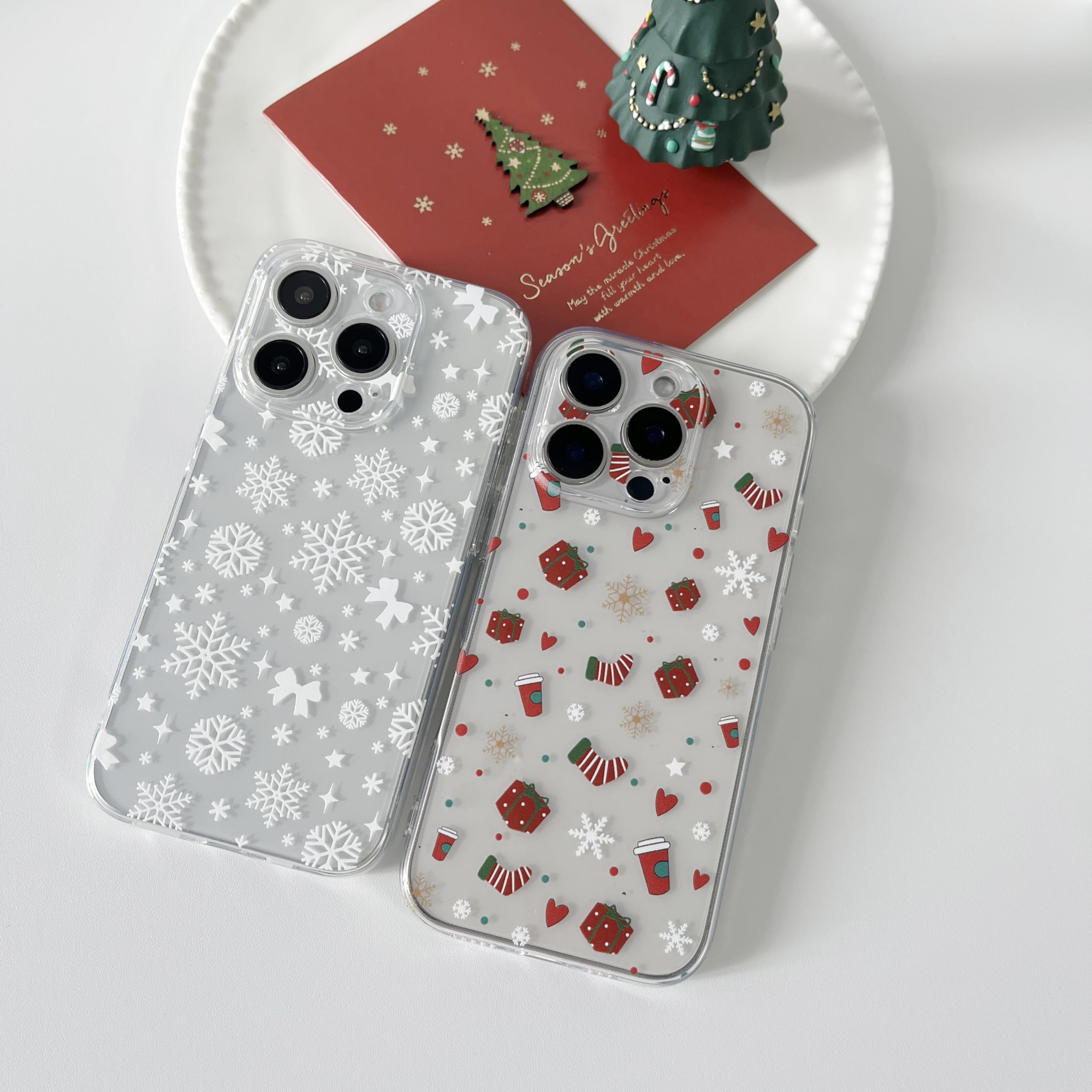 ZTOFERA Custodia natalizia compatibile con iPhone 14 Pro per ragazze