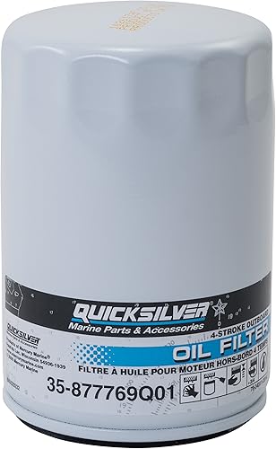 Quicksilver 877769Q01 Filtro de aceite para fuerabordas Mercury Verado de seis cilindros