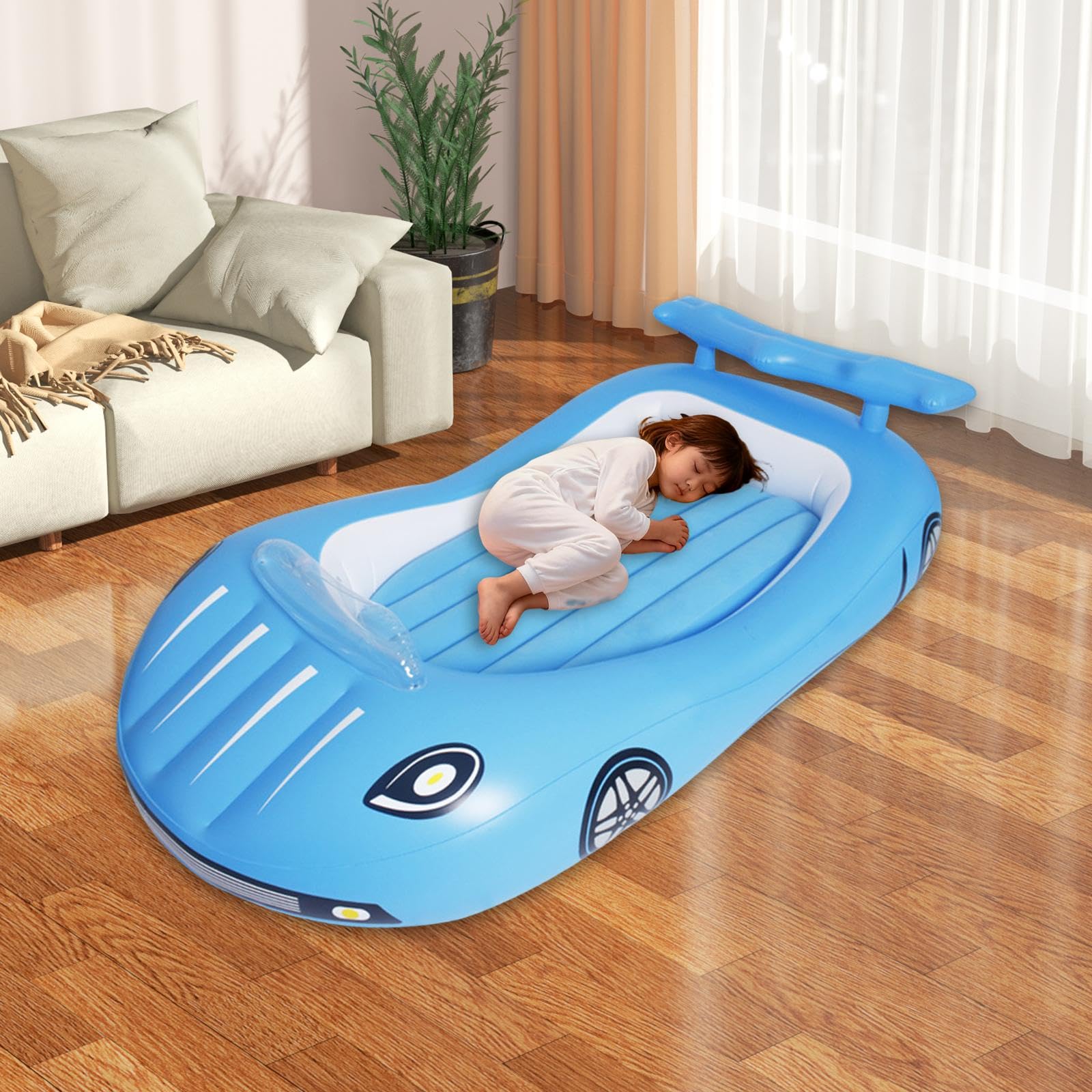 Materasso Gonfiabile a Forma di Auto, per Vacanze E Campeggio, Blu