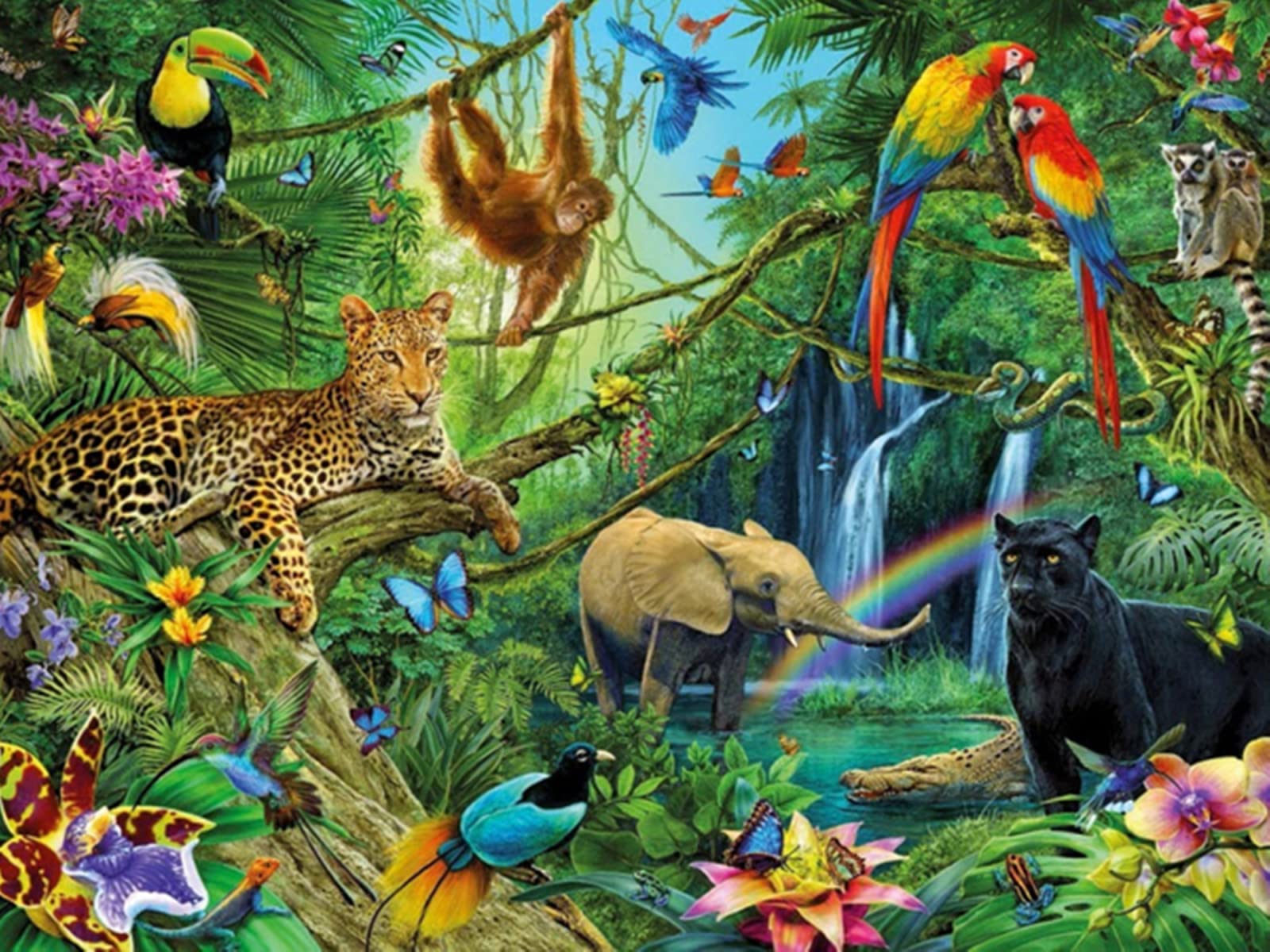 Rompecabezas De Madera 6000 Piezas Bosque Juguetes NiñOs Puzzles para Adultos Es Un Buen Regalo para Amigos Tamaño Final 179×105cm