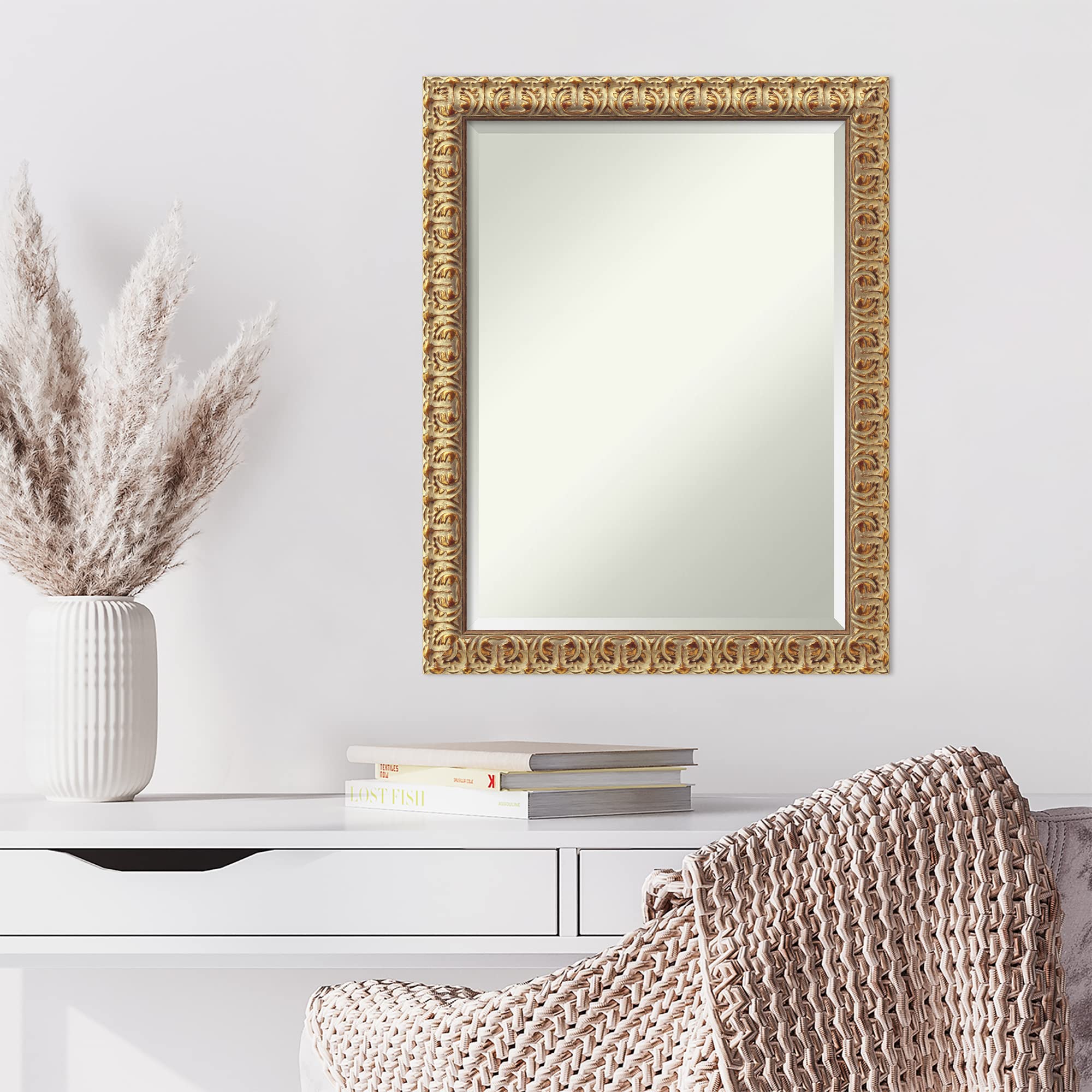 Amazon.com: Amanti Art Gold Wall Mirror 27x21 Florentine Gold