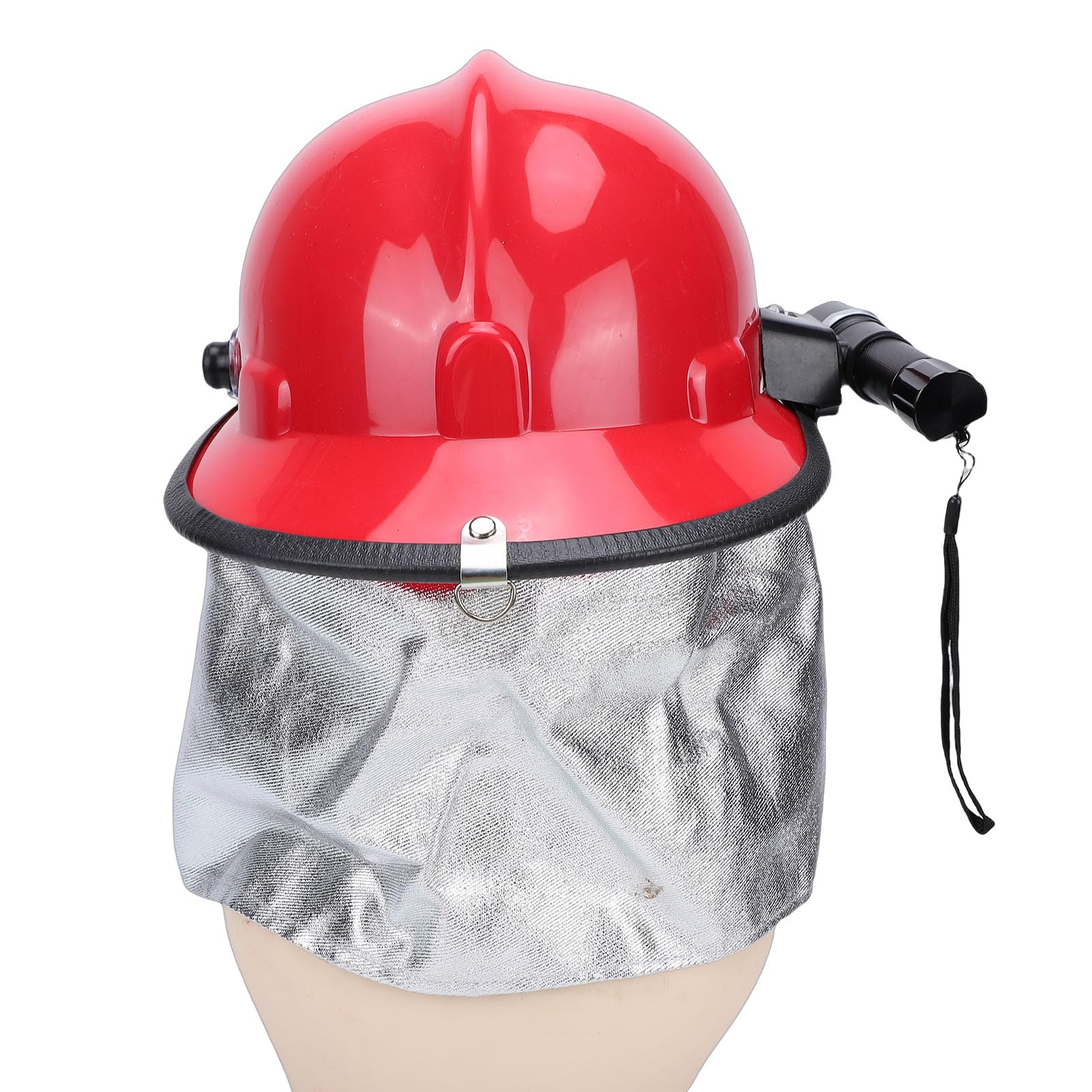 Decumeby Casco di Salvataggio di Emergenza Protezione per la Testa Resistente Agli Urti e Al Calore per Vigile del Fuoco in Rosso