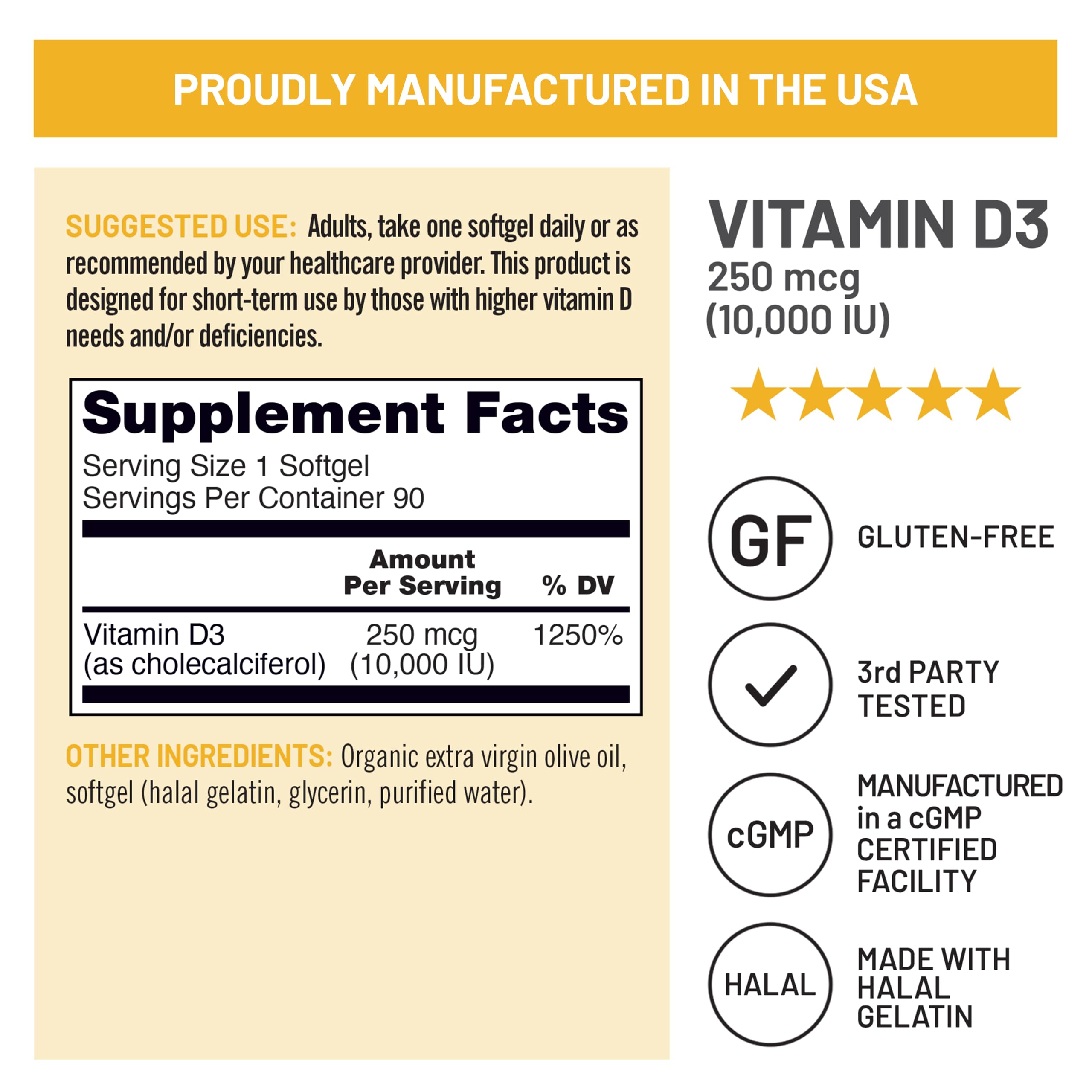 NatureWise Vitamin D3 10000IU Supplement, Immune Support, 90 Mini Softgels — Amazon image 5