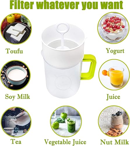 Miniatura 3 de Colador de alimentos de múltiples usos, colador de yogur griego con bolsa de gasa de nailon de 200 micrones, policarbonato de grado alimenticio y