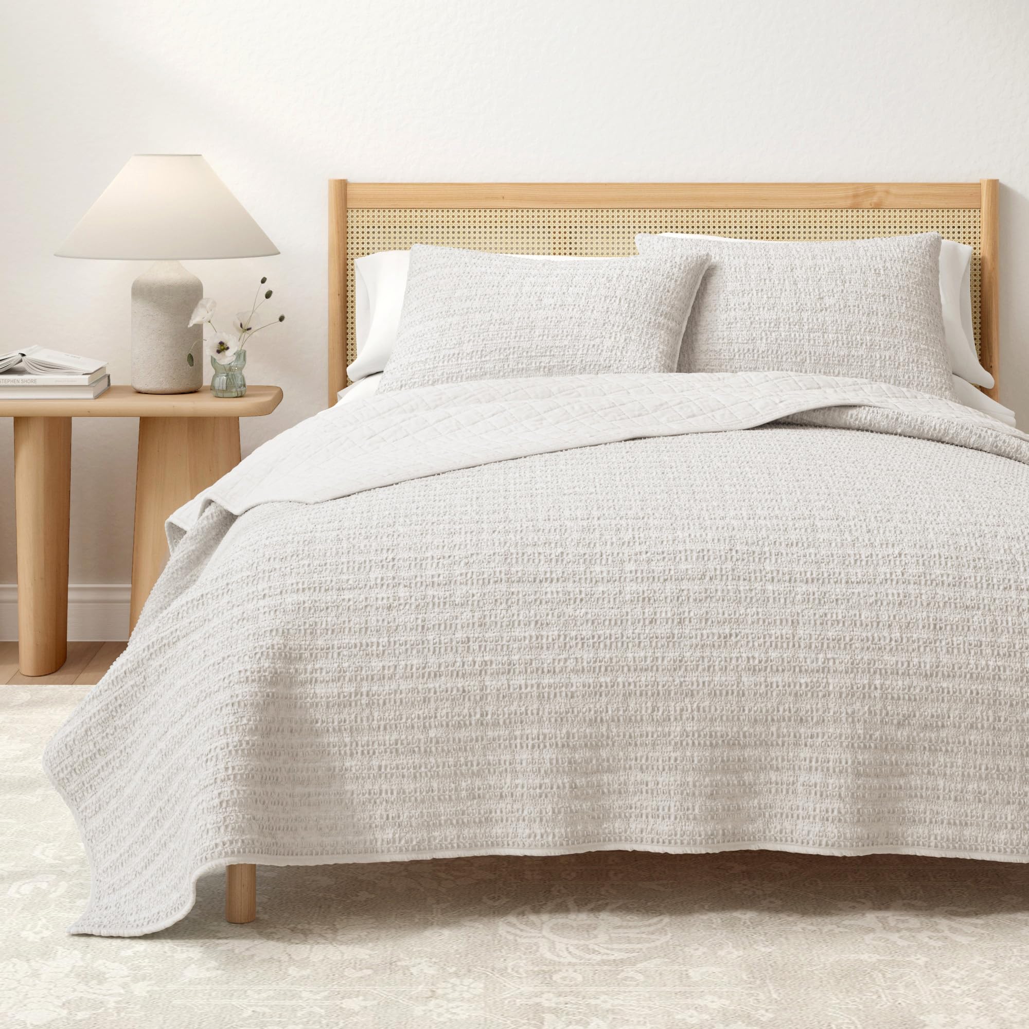 Great Bay Home Waffle Quilt Set