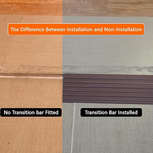 Miniatura 4 de Rampa para silla de ruedas de PVC rígida antideslizante de 45 pulgadas, autoadhesiva, rampas de umbral de puerta para entrada del hogar. Tira de