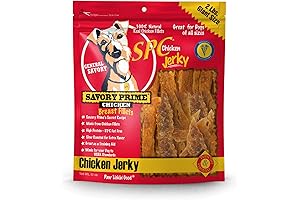 Savory Prime Chicken Jerky: Delight for Doggies