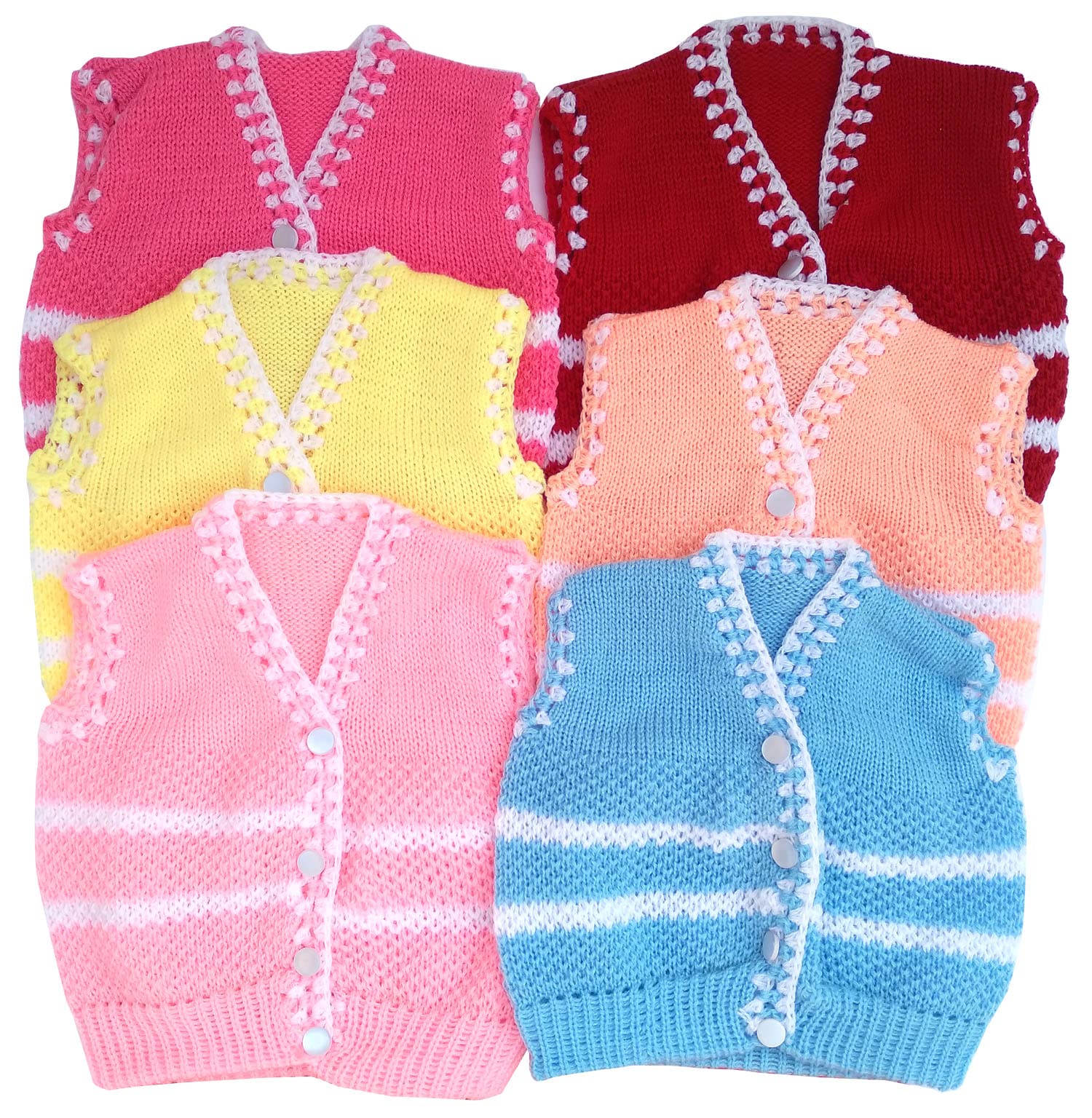 KIDSKA Woolen Sweater for Kids/Winter Wear for Inflant/Baby Woollen Set(Multicolor, 9 to 12 Months) Pack of 2 - Image 6 thumbnail