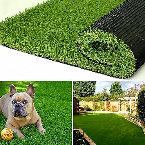 ALTRUISTIC Césped artificial de alta densidad de 4 x 7 pies, respaldo de poliuretano, 1.5 pulgadas de altura, césped sintético realista y grueso, 4