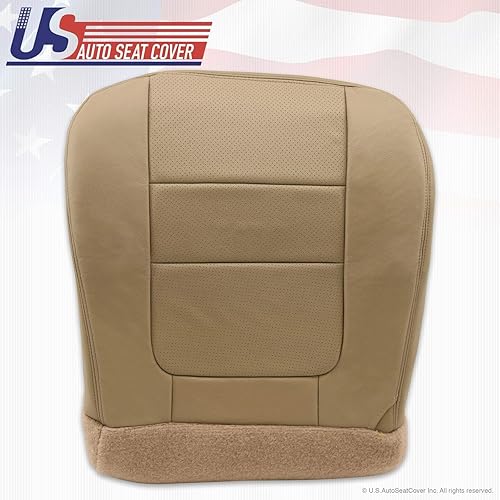 Miniatura 6 de 2001 para Ford F250 F350 Lariat Driver Bottom & Top Fundas de asiento de cuero Pergamino TAN
