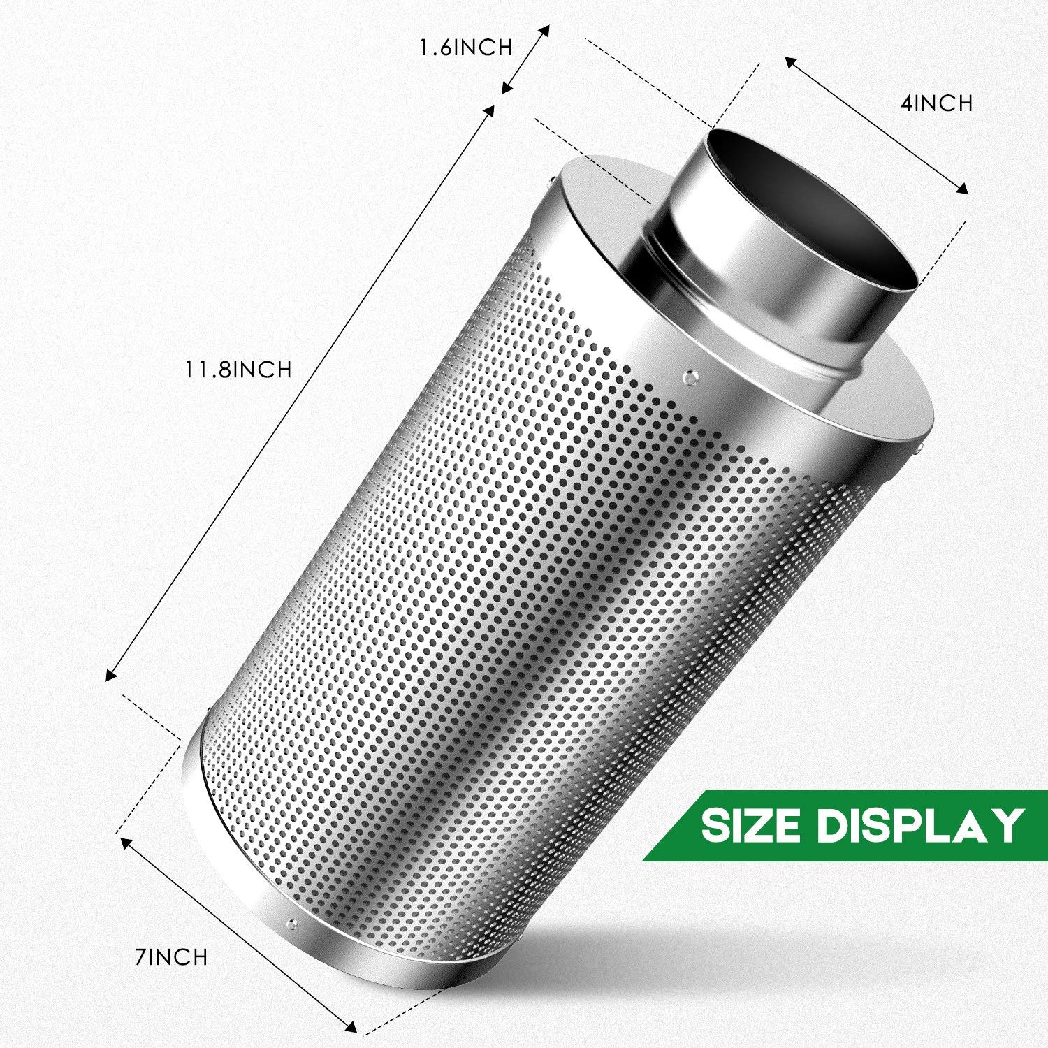 Amagabeli 4 inch Carbon Filter Odor Control 4 in Air Scrubber with