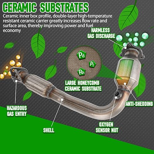 Miniatura 3 de Kit convertidor catalítico delantero de alto caudal, ajuste directo, Chevy Equinox GMC Terrain 2010 2011 2012 2013 2014 Captiva Sport 2012 2013 2014