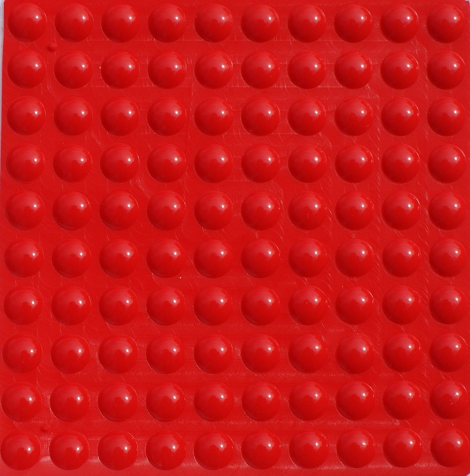 Homewaretakeaway Orange Red Small Rubber Feet ~ 8Mm X 2Mm ~ 3M Electronics Self Adhesive Sticky Stoppers Bumpons (50)
