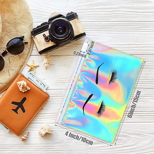 Miniatura 2 de Kajaia 60 bolsas de cuidado posventa de pestañas, bolsas de cosméticos para pestañas, bolsas vacías de maquillaje para pestañas, bolsas con